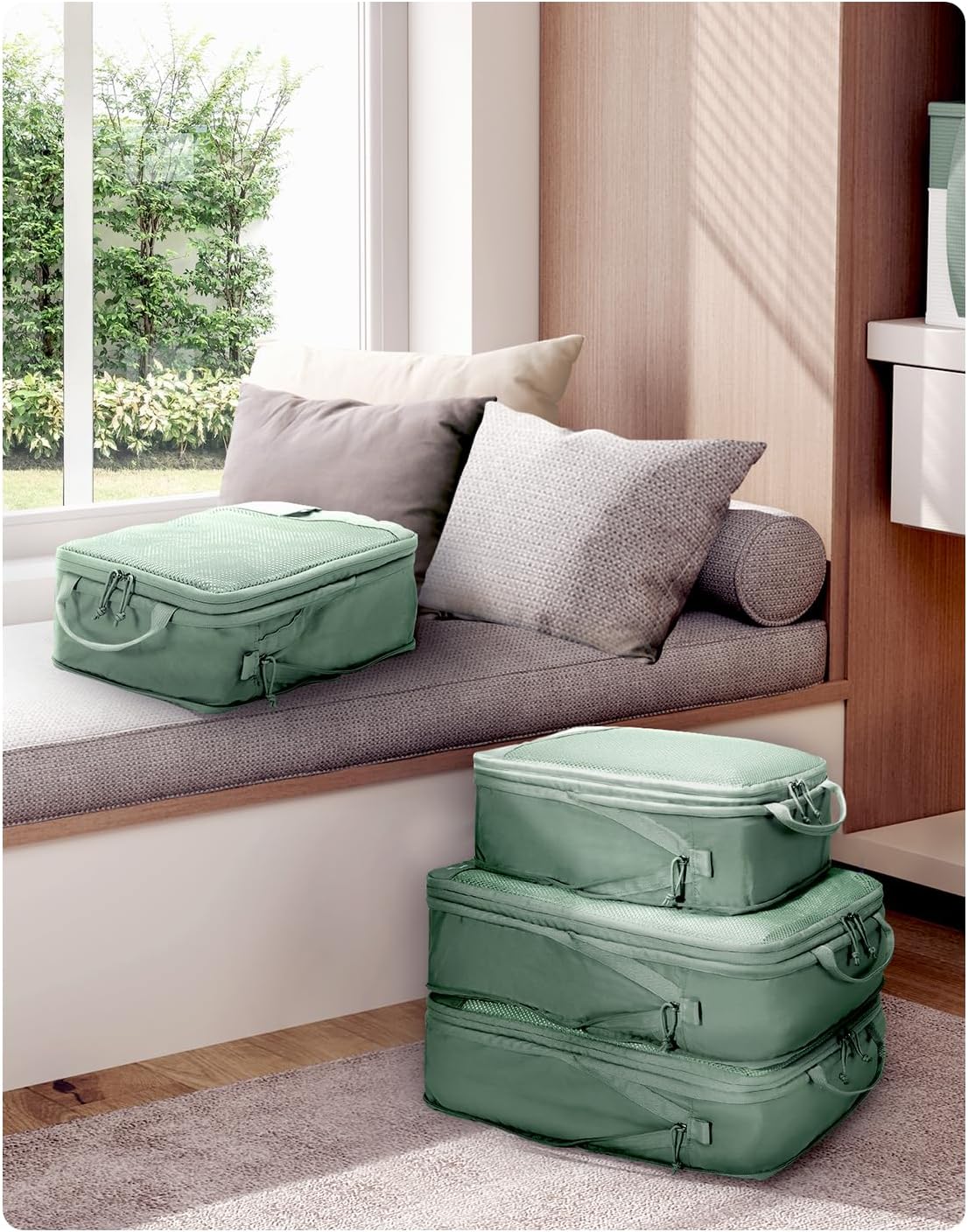 Packing Bed 4-Piece Compression Packing Cubes – Digital Nomad Travel
