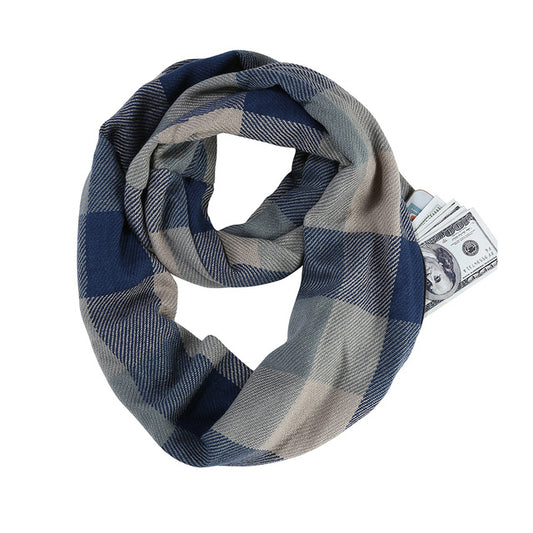 Infinity scarf with hidden pocket